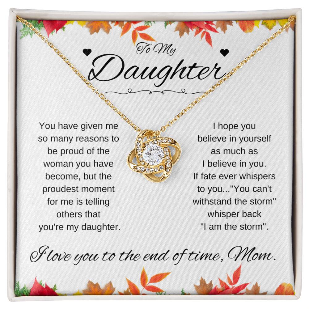 To Daughter From Mom | Fall leaves (LKN-D-M-FallLvs-You-W-S2309) - You Make It Special