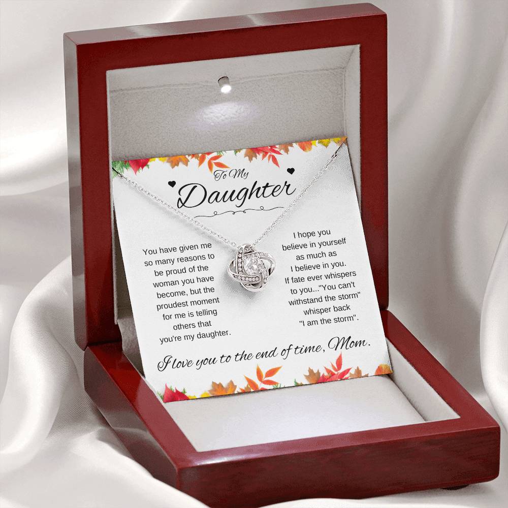 To Daughter From Mom | Fall leaves (LKN-D-M-FallLvs-You-W-S2309) - You Make It Special