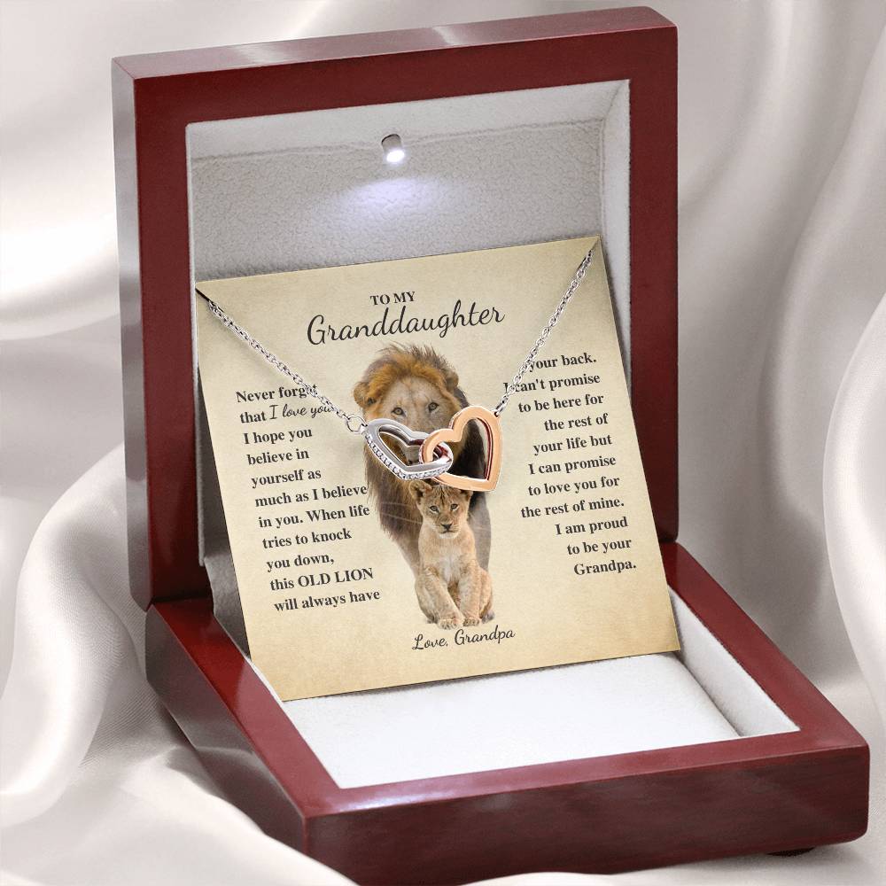 To Granddaughter Love Grandpa | Old Lion | Never forget (IHN-GD-GP-NEVERFORGET-G-S2309) - You Make It Special