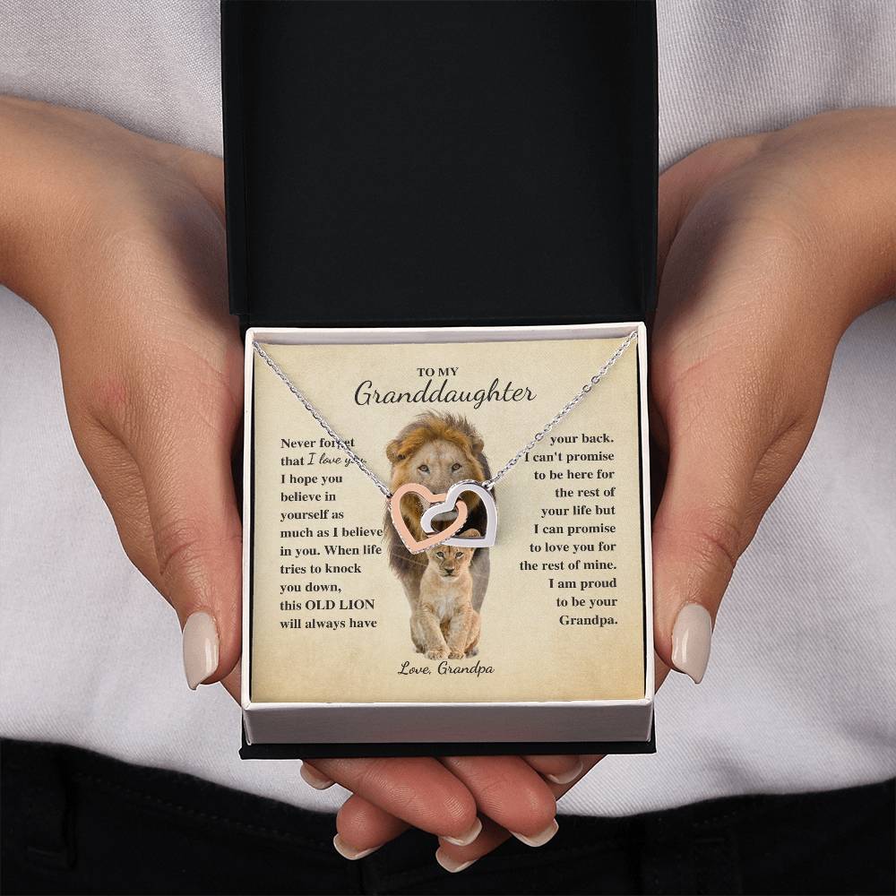 To Granddaughter Love Grandpa | Old Lion | Never forget (IHN-GD-GP-NEVERFORGET-G-S2309) - You Make It Special