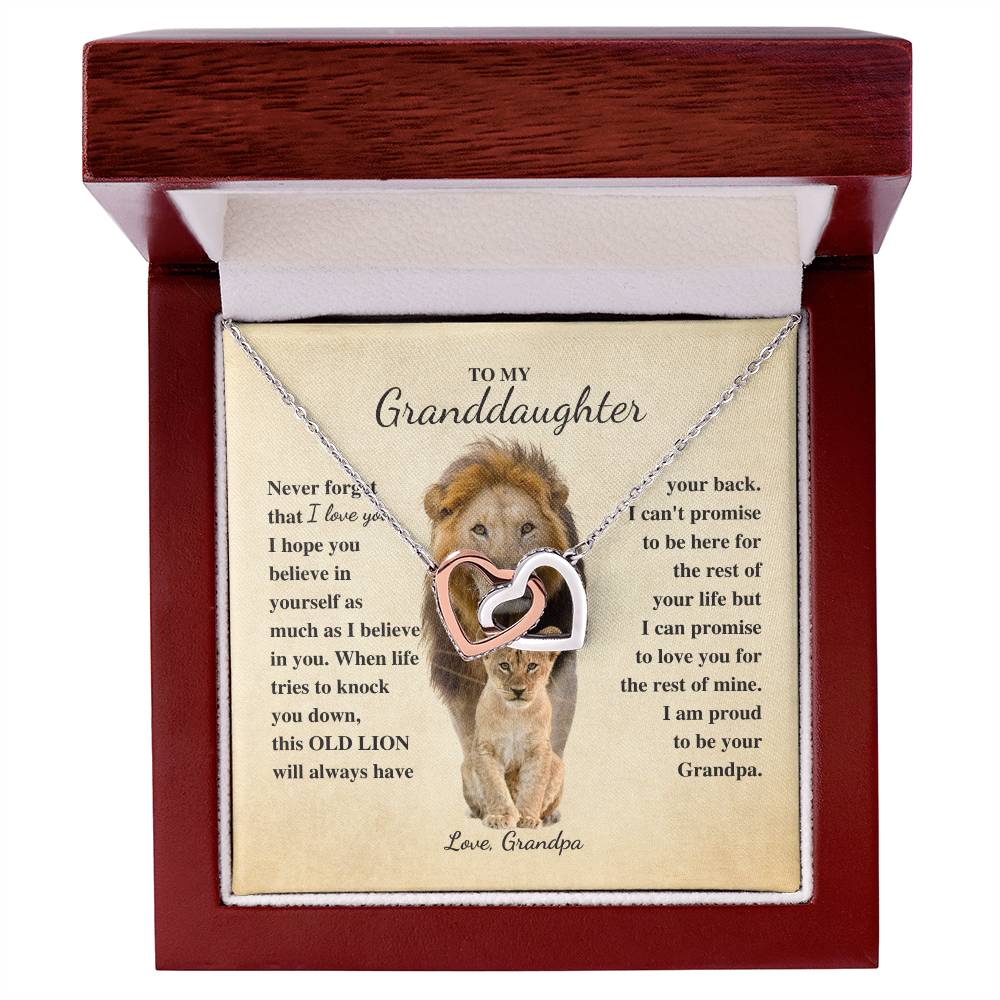 To Granddaughter Love Grandpa | Old Lion | Never forget (IHN-GD-GP-NEVERFORGET-G-S2309) - You Make It Special