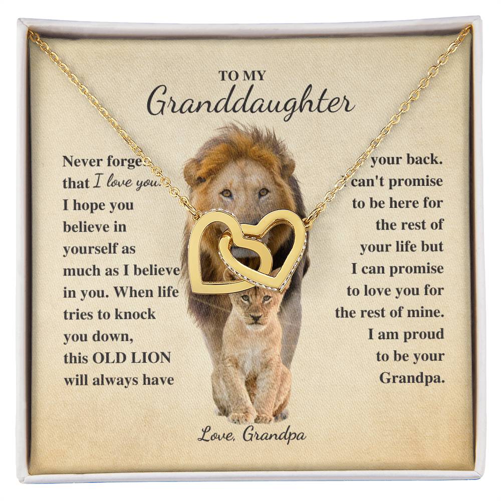 To Granddaughter Love Grandpa | Old Lion | Never forget (IHN-GD-GP-NEVERFORGET-G-S2309) - You Make It Special
