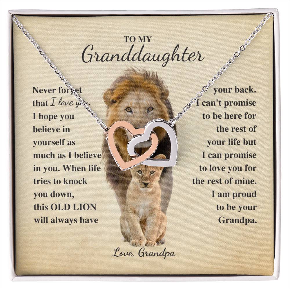 To Granddaughter Love Grandpa | Old Lion | Never forget (IHN-GD-GP-NEVERFORGET-G-S2309) - You Make It Special