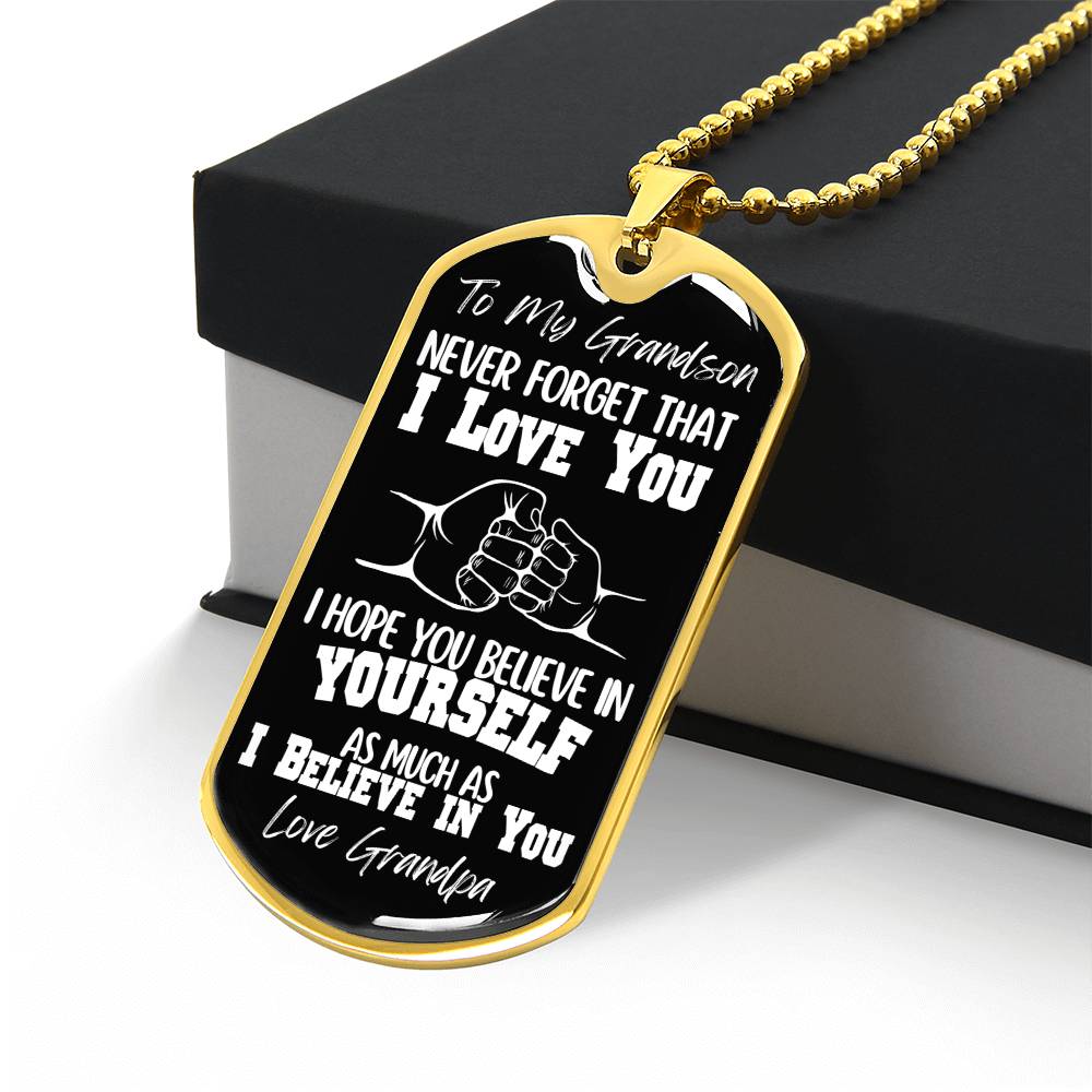 To Grandson Love Grandpa | NEVER FORGET (DTN-GS-GP-NEVERFORGET-BK-S2309) - You Make It Special