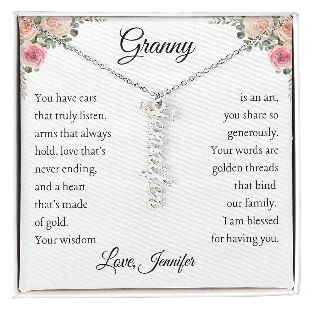 To Granny, 1 grandchild, Personalize Giver Name | You have ears (VE1N-GNY-Per-YHEARS-W-S2309) - You Make It Special