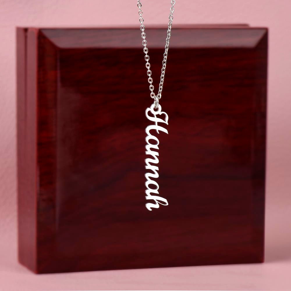 To MiMi from 1 grandchild From "Personalize Giver Name" | Personalized Vertical Name Necklace - You Make It Special