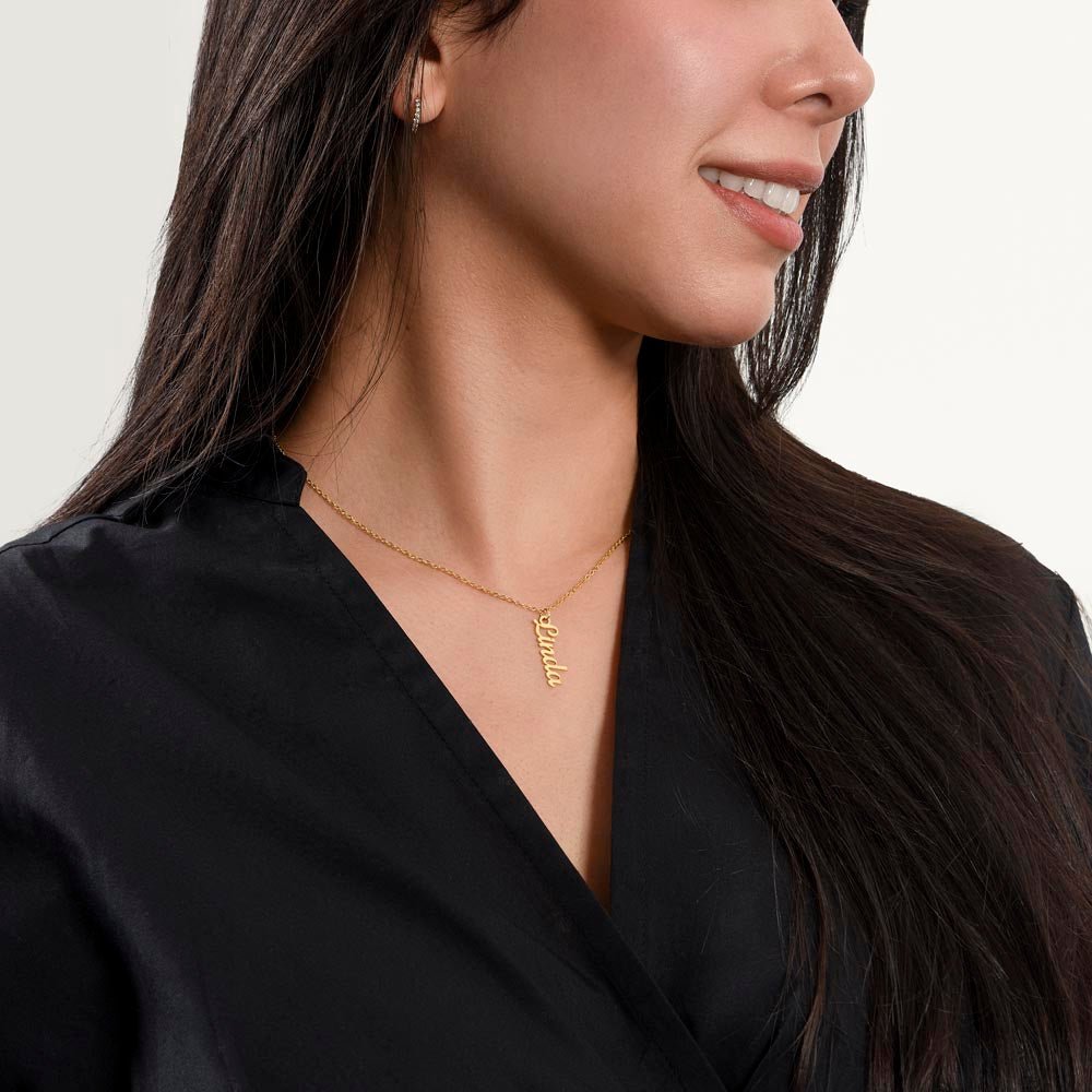 To MiMi from 1 grandchild From "Personalize Giver Name" | Personalized Vertical Name Necklace - You Make It Special