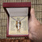 To Son Love Dad | Old Lion | Artisan Cross with Cuban Link Chain necklace