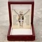 To Son Love Dad | Old Lion | Artisan Cross with Cuban Link Chain necklace