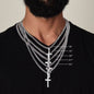 To Son Love Dad | Old Lion | Artisan Cross with Cuban Link Chain necklace