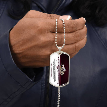 To My Badass Granddaughter Dog Tag Necklace (DTN-GD-BADAGRNDDGHTR-R-S2311) - You Make It Special