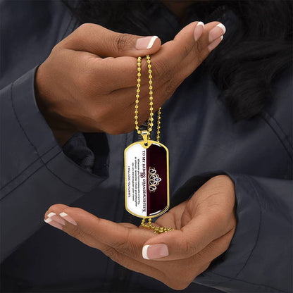 To My Badass Granddaughter Dog Tag Necklace (DTN-GD-BADAGRNDDGHTR-R-S2311) - You Make It Special