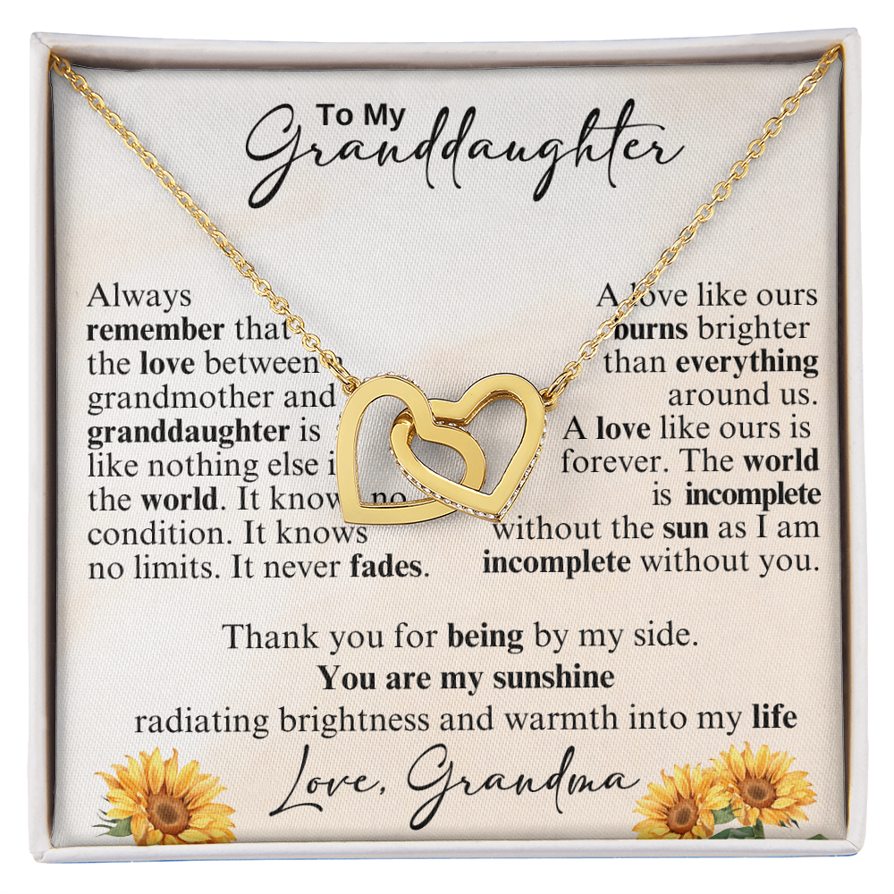 To Granddaughter | Interlocking Hearts Necklace | You Make It Special