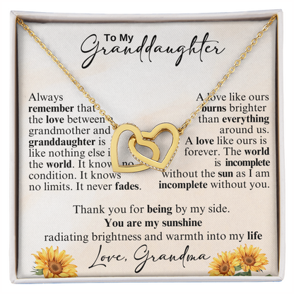 To Granddaughter | Interlocking Hearts Necklace | You Make It Special