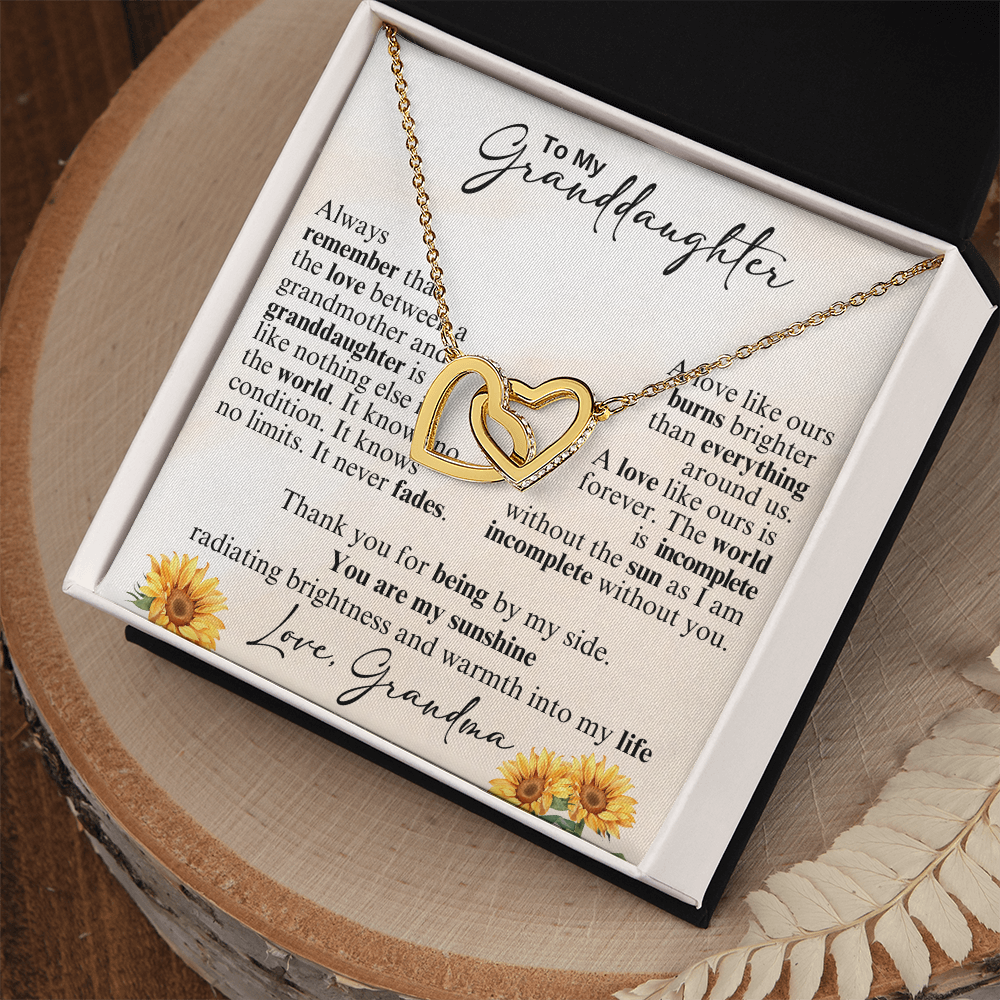 To Granddaughter | Interlocking Hearts Necklace | You Make It Special