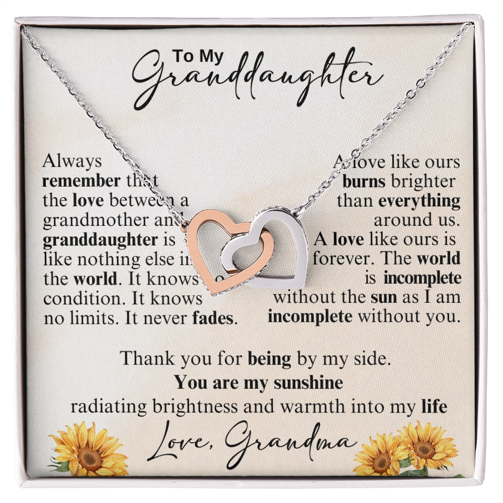 To Granddaughter | Interlocking Hearts Necklace | You Make It Special