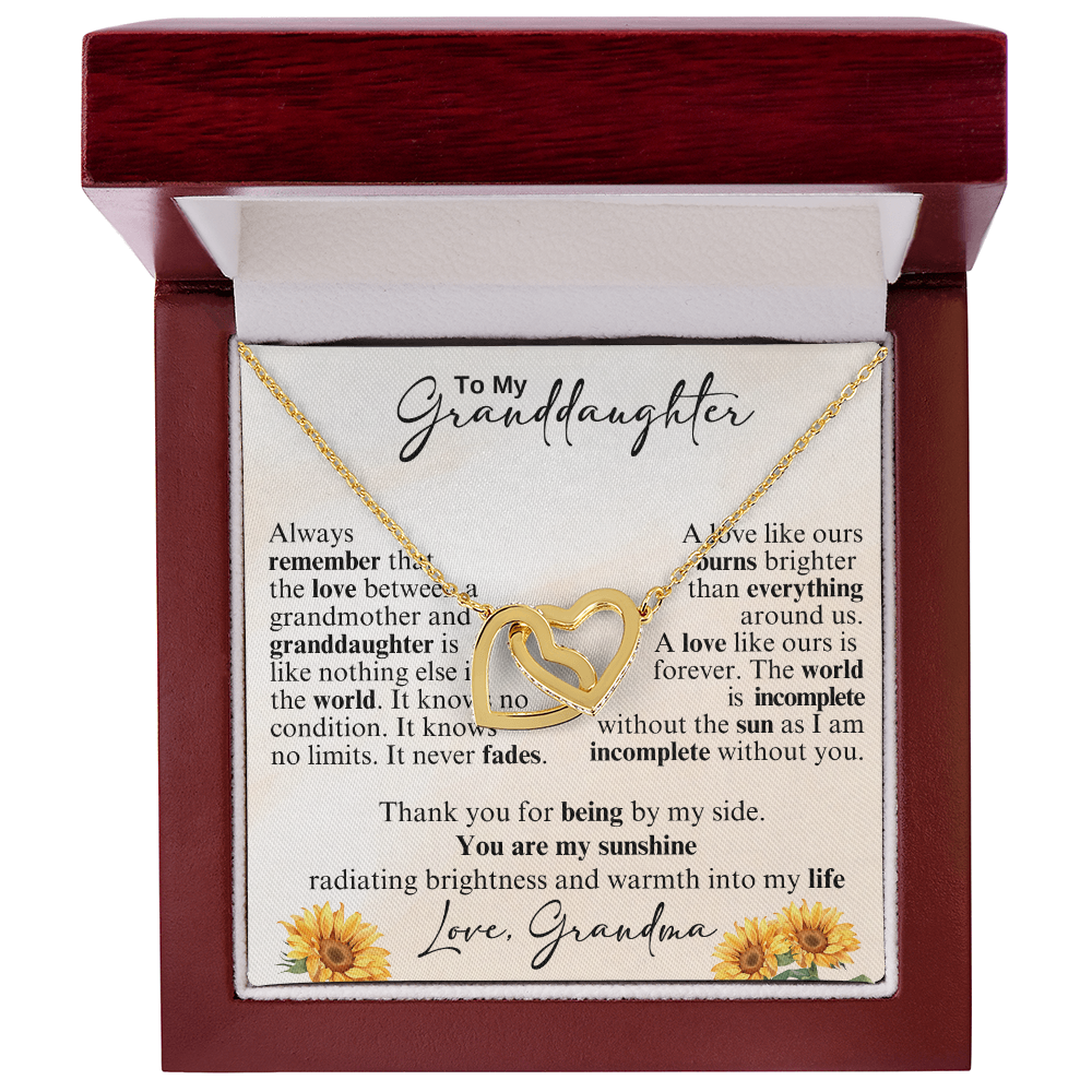 To Granddaughter | Interlocking Hearts Necklace | You Make It Special