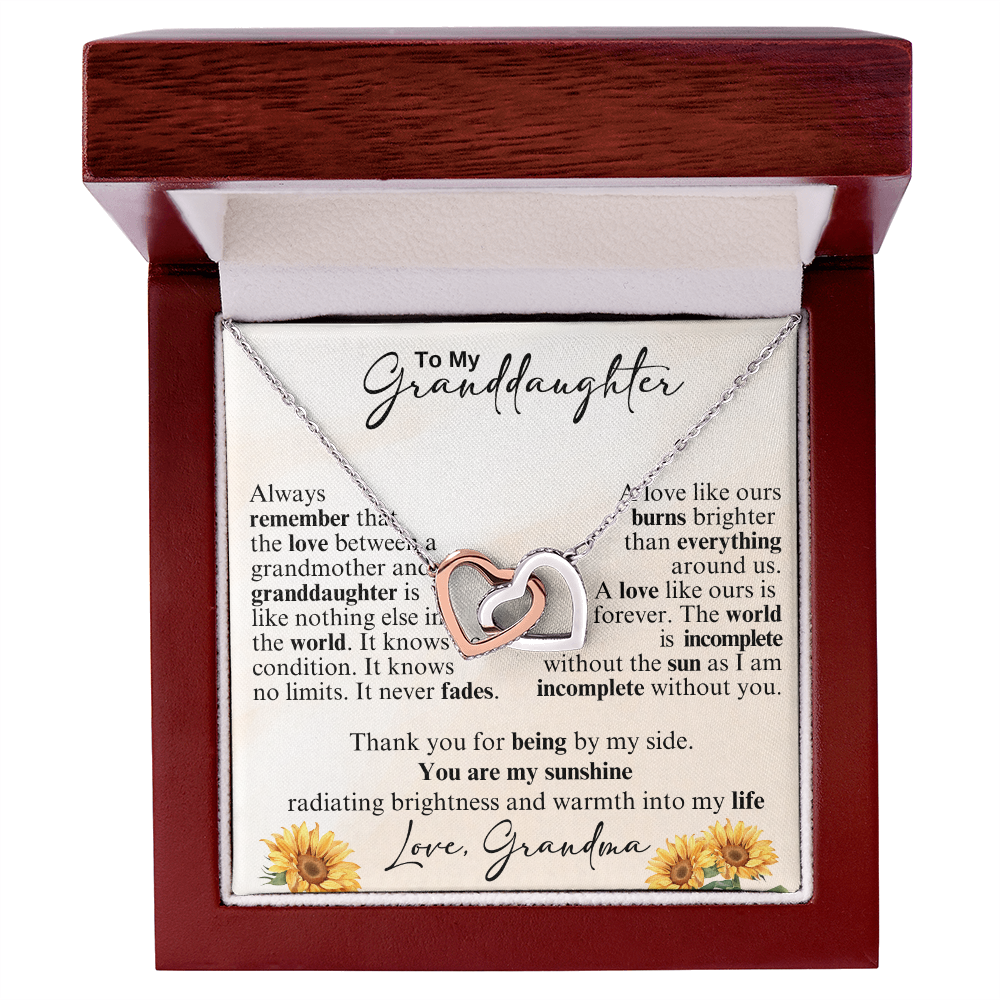 To Granddaughter | Interlocking Hearts Necklace | You Make It Special