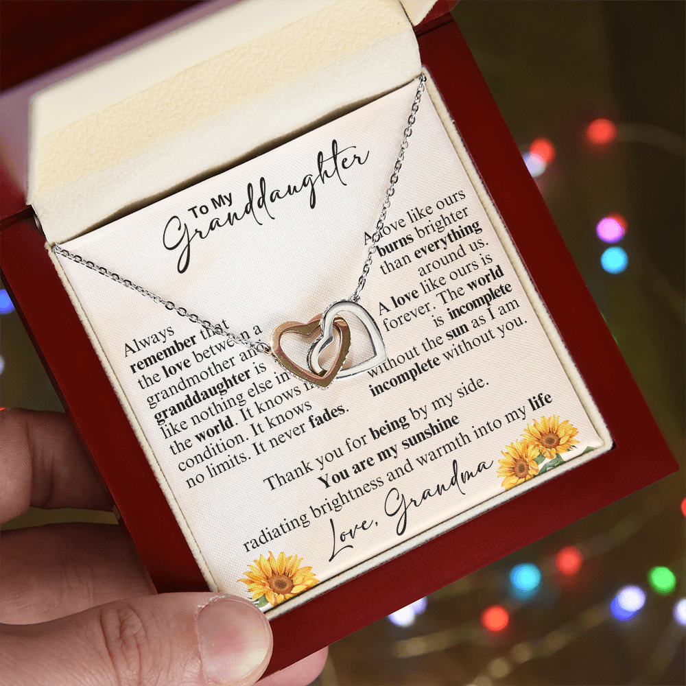 To Granddaughter | Interlocking Hearts Necklace | You Make It Special