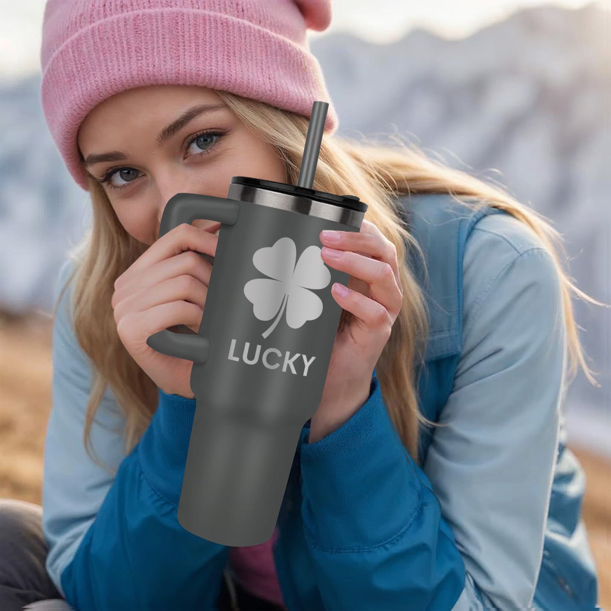 Shamrock Lucky 40 oz tumbler | Pinnacle 40 oz Tumbler