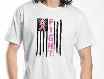 Breast Cancer FIGHT Flag shirt (BC3001 - BCFight - W - S2408) - You Make It Special