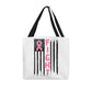 Breast Cancer FIGHT Flag Tote Bag Grocery Shopping Reusable Bag Tote (TB - BCFight - S2408) - You Make It Special