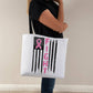 Breast Cancer FIGHT Flag Tote Bag Grocery Shopping Reusable Bag Tote (TB - BCFight - S2408) - You Make It Special