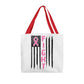 Breast Cancer FIGHT Flag Tote Bag Grocery Shopping Reusable Bag Tote (TB - BCFight - S2408) - You Make It Special