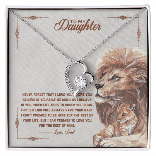 Daughter From Dad | Never forget Sidelion | Forever Love Necklace - You Make It Special