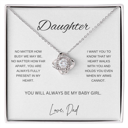 Daughter from Dad | No Matter How | Love Knot Necklace - W - You Make It Special