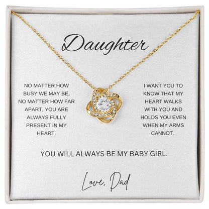 Daughter from Dad | No Matter How | Love Knot Necklace - W - You Make It Special