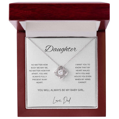Daughter from Dad | No Matter How | Love Knot Necklace - W - You Make It Special