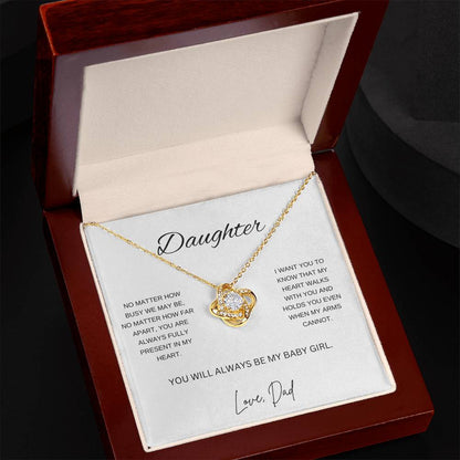 Daughter from Dad | No Matter How | Love Knot Necklace - W - You Make It Special