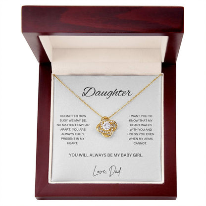Daughter from Dad | No Matter How | Love Knot Necklace - W - You Make It Special