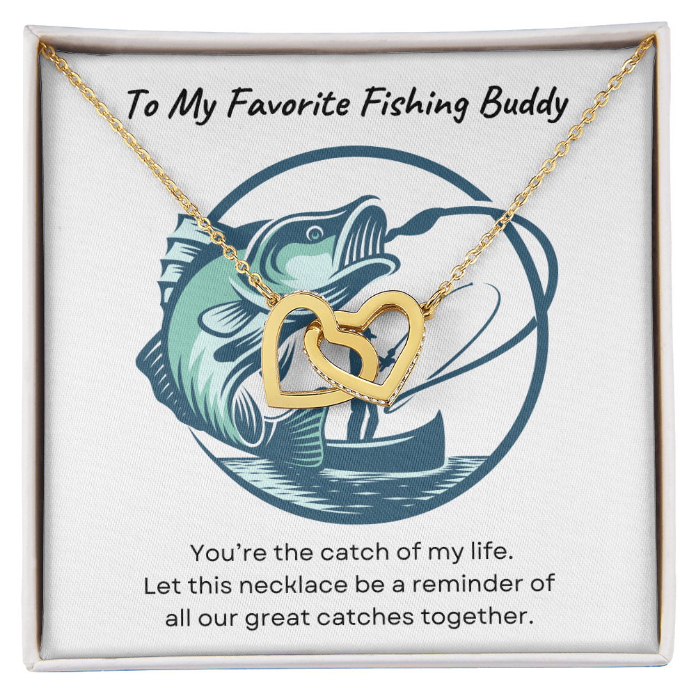 Favorite Fishing Buddy | Interlocking Hearts Necklace - You Make It Special