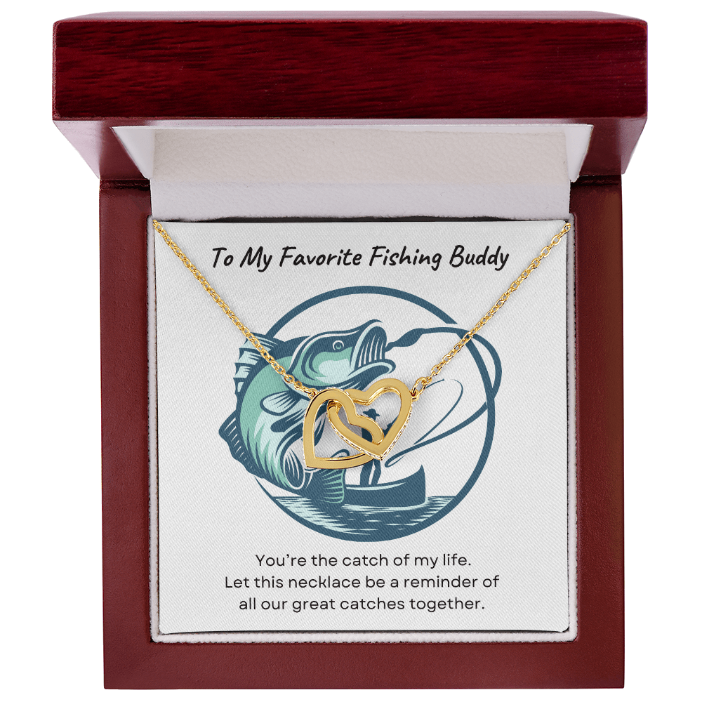 Favorite Fishing Buddy | Interlocking Hearts Necklace - You Make It Special