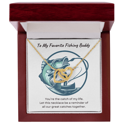 Favorite Fishing Buddy | Interlocking Hearts Necklace - You Make It Special