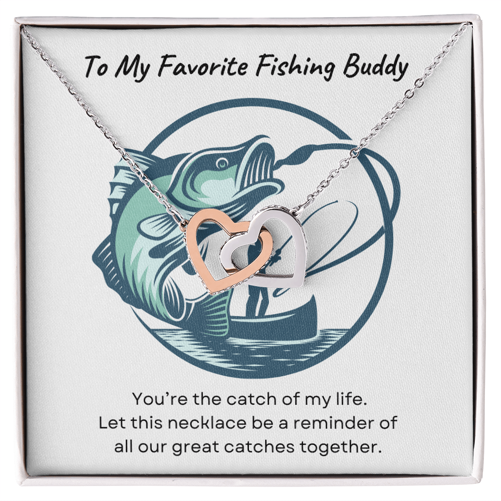 Favorite Fishing Buddy | Interlocking Hearts Necklace - You Make It Special