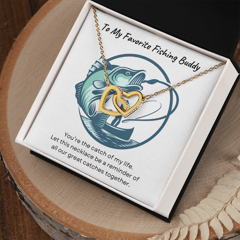 Favorite Fishing Buddy | Interlocking Hearts Necklace - You Make It Special