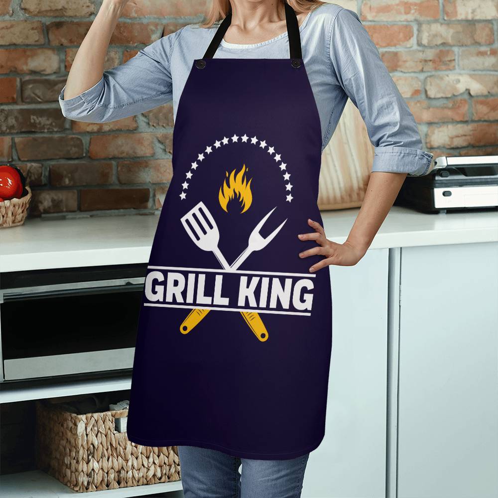 Grill King apron (AP-D-GrlKg-Bk-S2405) - You Make It Special