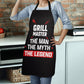 Grill Master Man Myth Legend apron (AP-D-GrlMstrMML-Bk-S2405) - You Make It Special