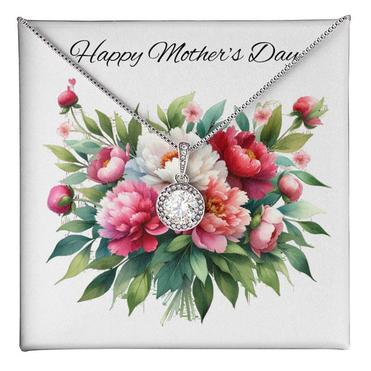 Happy Mother's Day necklace | Eternal Hope Necklace (EHN-M-HMDFwrW-S2404) - You Make It Special