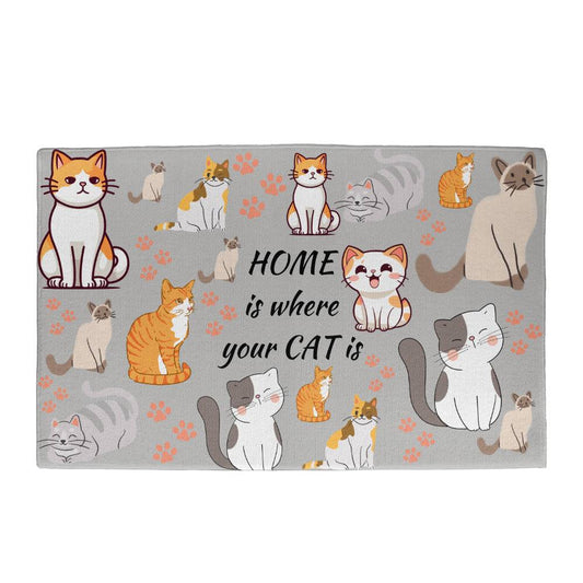 HOME is where your CAT is doormat (DM - HmCat - Cr - S2407) - You Make It Special