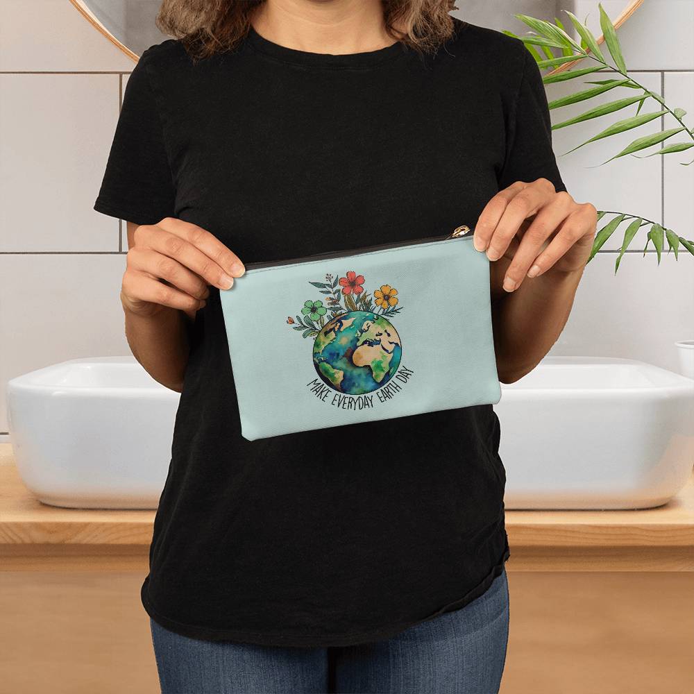 Make Everyday Earth Day Small Zippered Pouch (ZPS-MkEvrydyErthDy-S2404) - You Make It Special