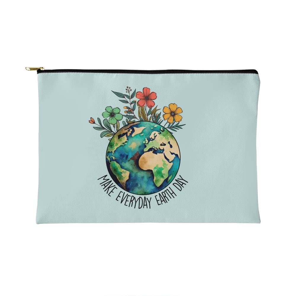 Make Everyday Earth Day Small Zippered Pouch (ZPS-MkEvrydyErthDy-S2404) - You Make It Special