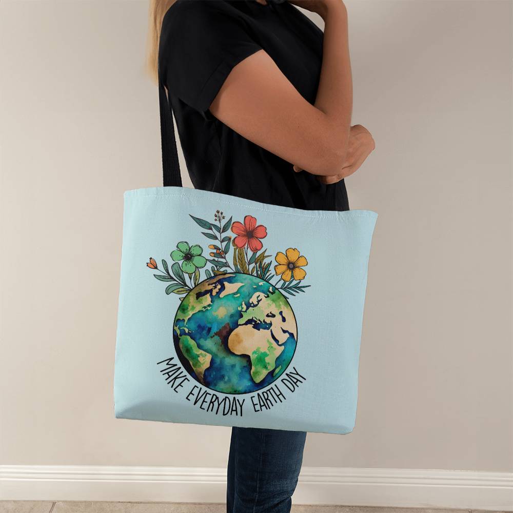 Make Everyday Earth Day Tote Bag Grocery Shopping Reusable Bag Tote (TB-MkEvrydyErthDy-S2404) - You Make It Special