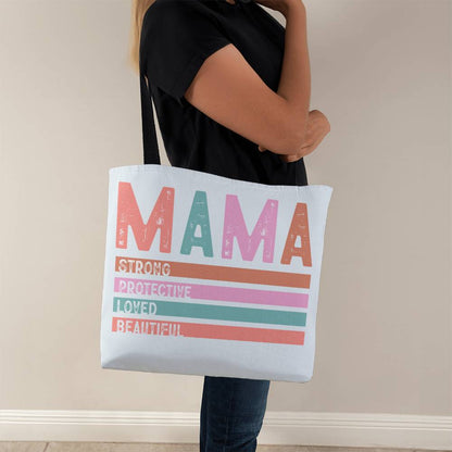 MAMA multicolor Tote Bag Grocery Shopping Reusable Bag Tote (TB-MAMAMultiClr-Cr-S2404) - You Make It Special