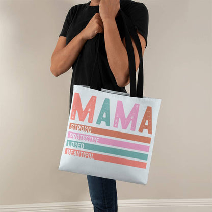 MAMA multicolor Tote Bag Grocery Shopping Reusable Bag Tote (TB-MAMAMultiClr-Cr-S2404) - You Make It Special