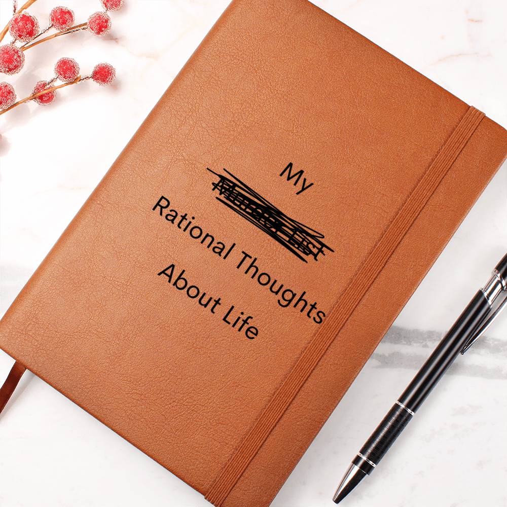 My Rational Thoughts about Life Leather Journal Notebook Diary (LJ-MyRtnlThghts-Bk-S2404) - You Make It Special