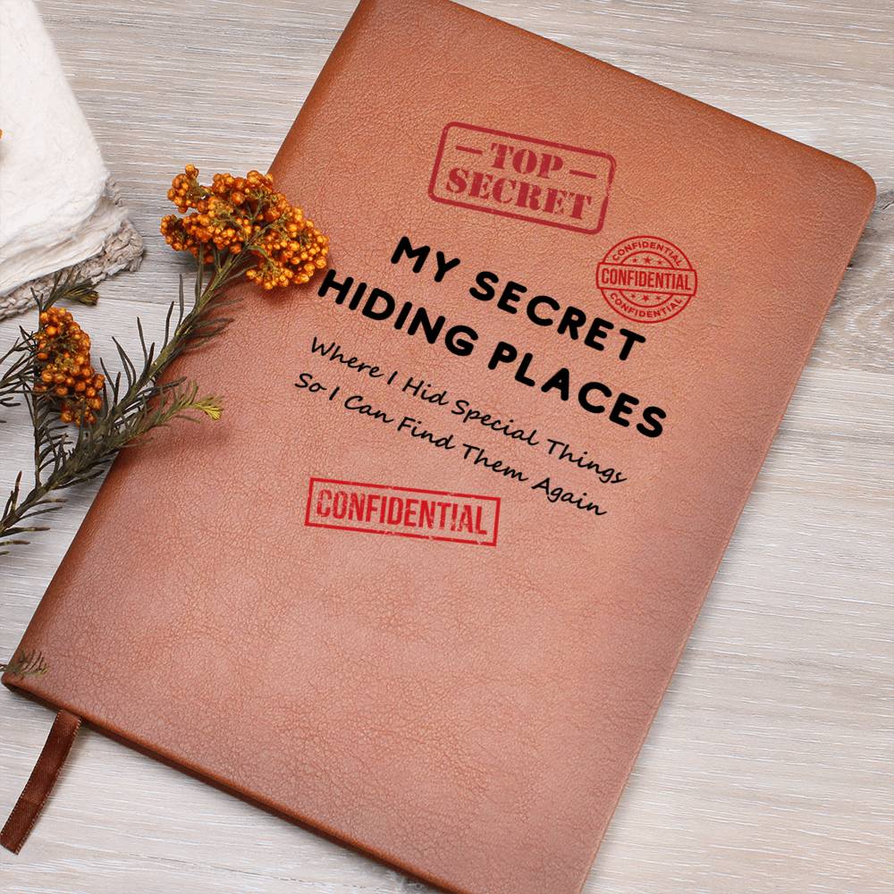 My Secret Hiding Places Leather Journal Notebook Diary (LJ-MyScrtHdng-Bk-S2404) - You Make It Special